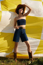 Dark Blue Denim Shorts & Bermuda Twoss23sr00094