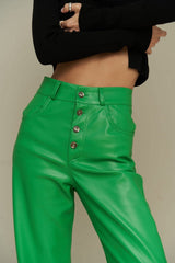 Scott Orange Leather Pants 2293