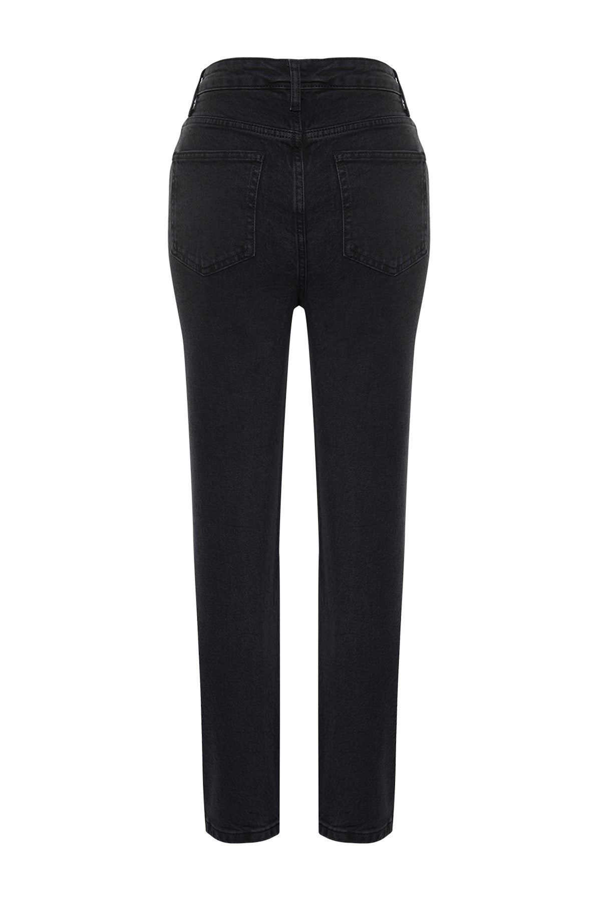 Black High Waist Comfort Straight Jeans Twoaw24je00176