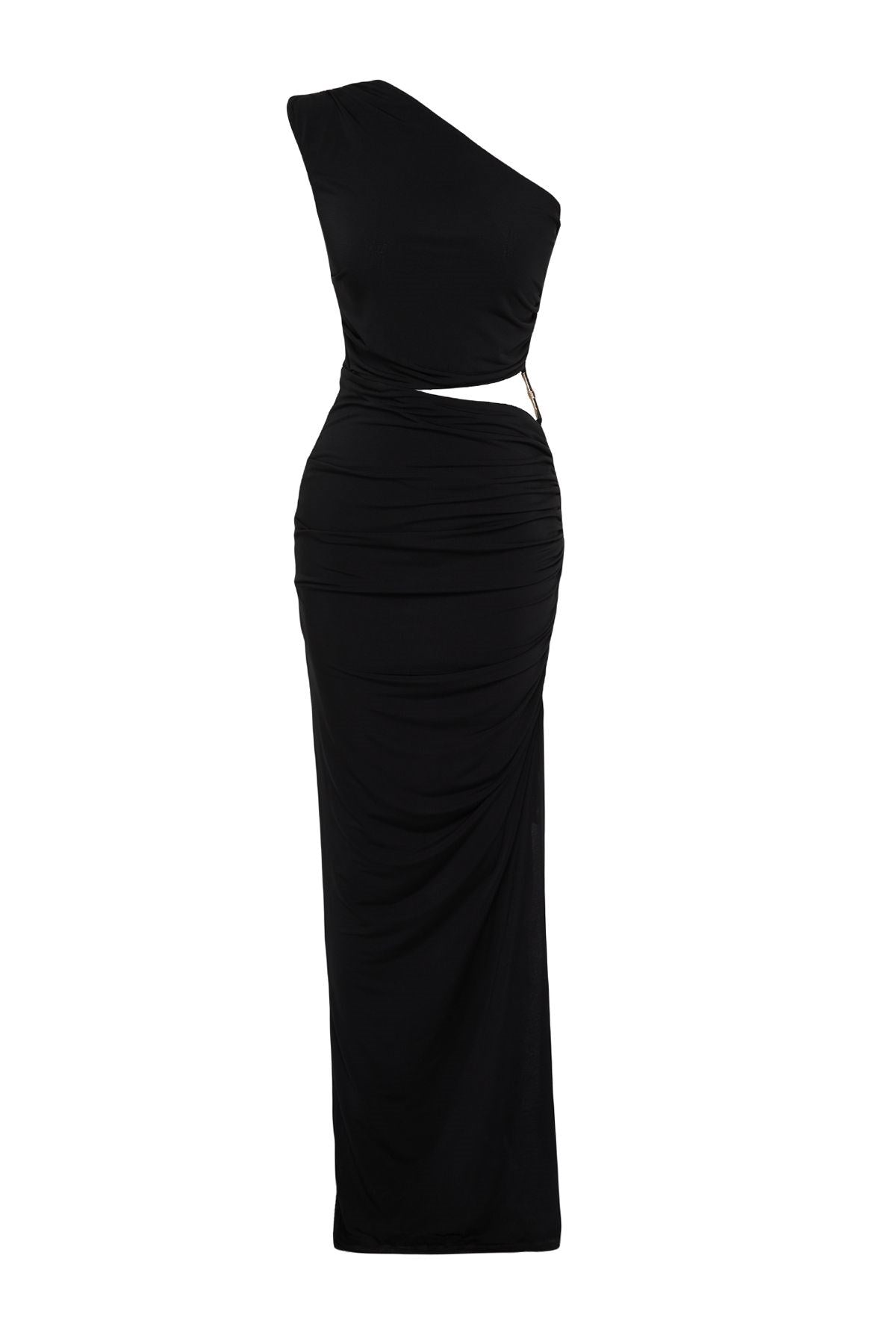 Limited Edition Black Body Fit Accessory Evening Long Evening Dress Tprss24ae00046