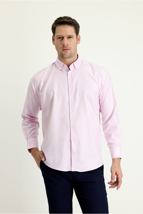 Long Sleeve Regular Fit Oxford Cotton Shirt 469296