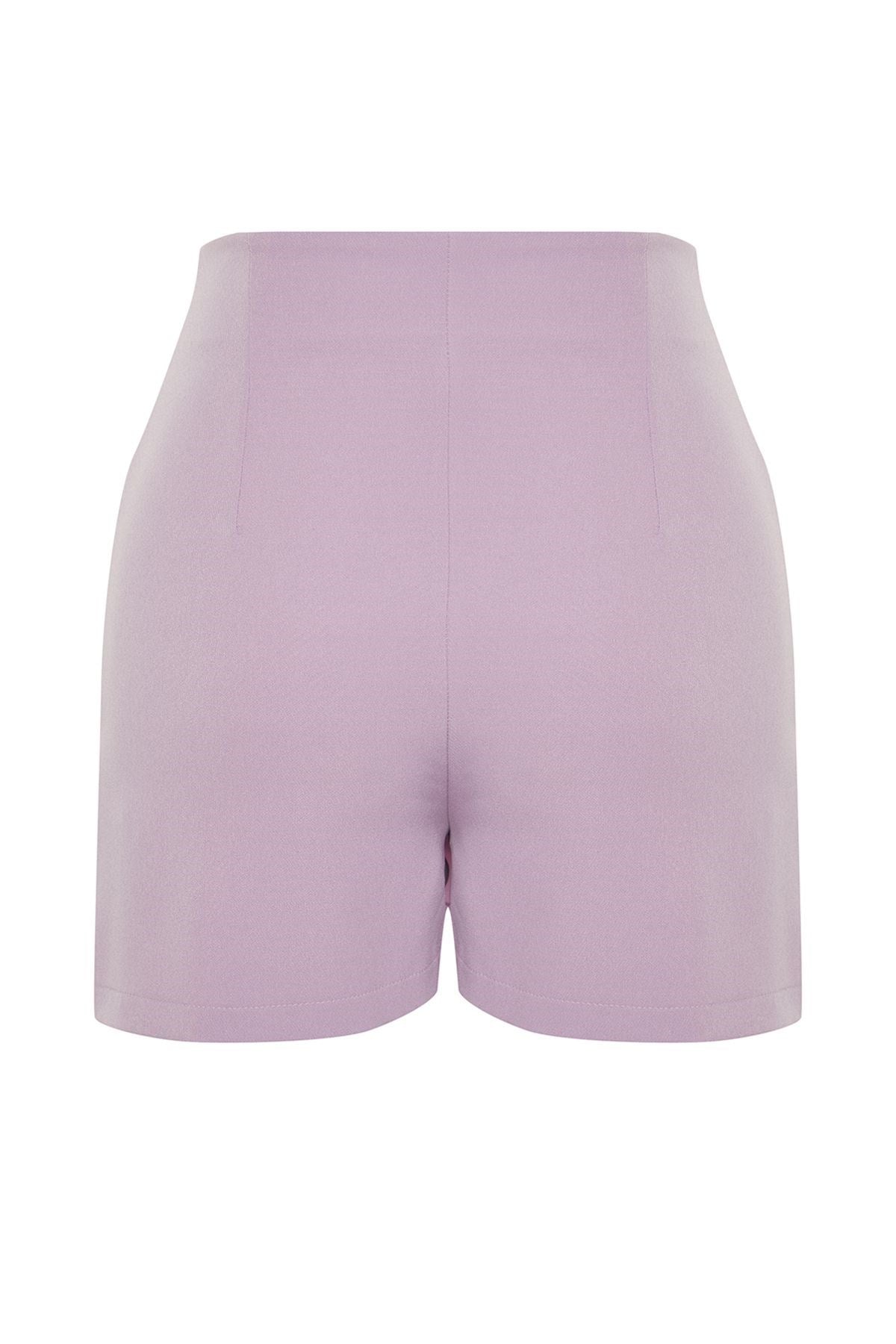 Lilac Pocket Detailed Woven Shorts Skirt Twoss24sr00033