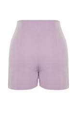 Lilac Pocket Detailed Woven Shorts Skirt Twoss24sr00033