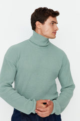 Camel Mens Oversize Wide Pattern Turtleneck Basic Sweater Tmnaw22kz1289