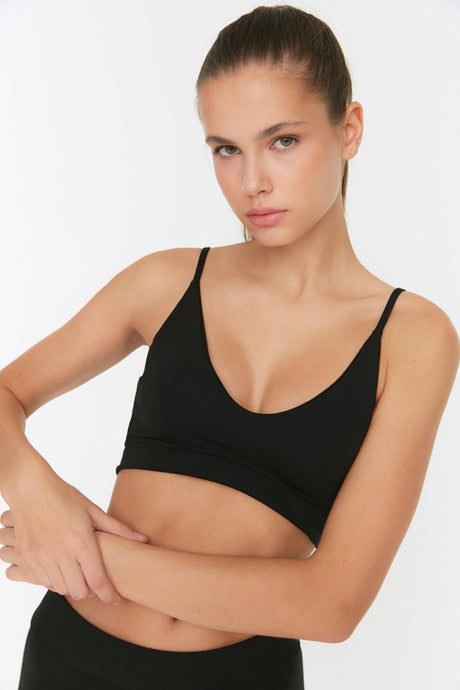 Black Supported/shaper Strap Sports Bra Twoss22ss0045