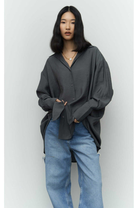 Zaria Open Mink Oversize Shirt 1541