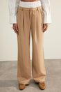 Mink Premium Quality Double Belt Detailed Wide Leg/wide Leg Woven Pants Twoaw24pl00187