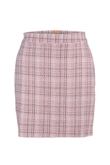 Multicolor Plaid Chenille Woven Skirt Tbbaw23az00019