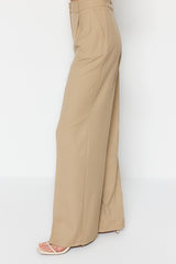 Khaki Ironed Wide Leg/wide Leg Woven Pants Twoss23pl00326