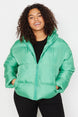 Blue Hooded Inflatable Crop Coat Tbbaw23aw00012