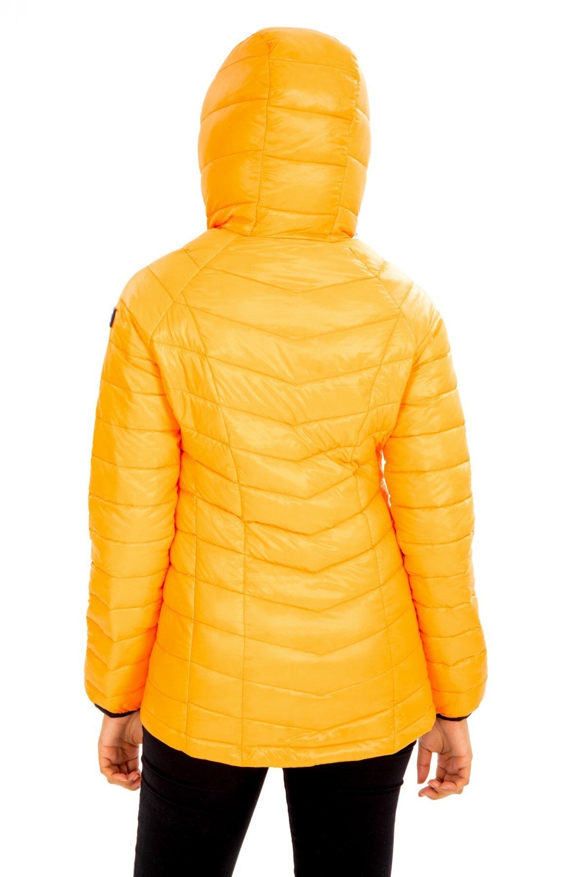 Women Short Fixed Hooded Padded Seasonal Sports Inflatable Coat 8722 Gfx8722