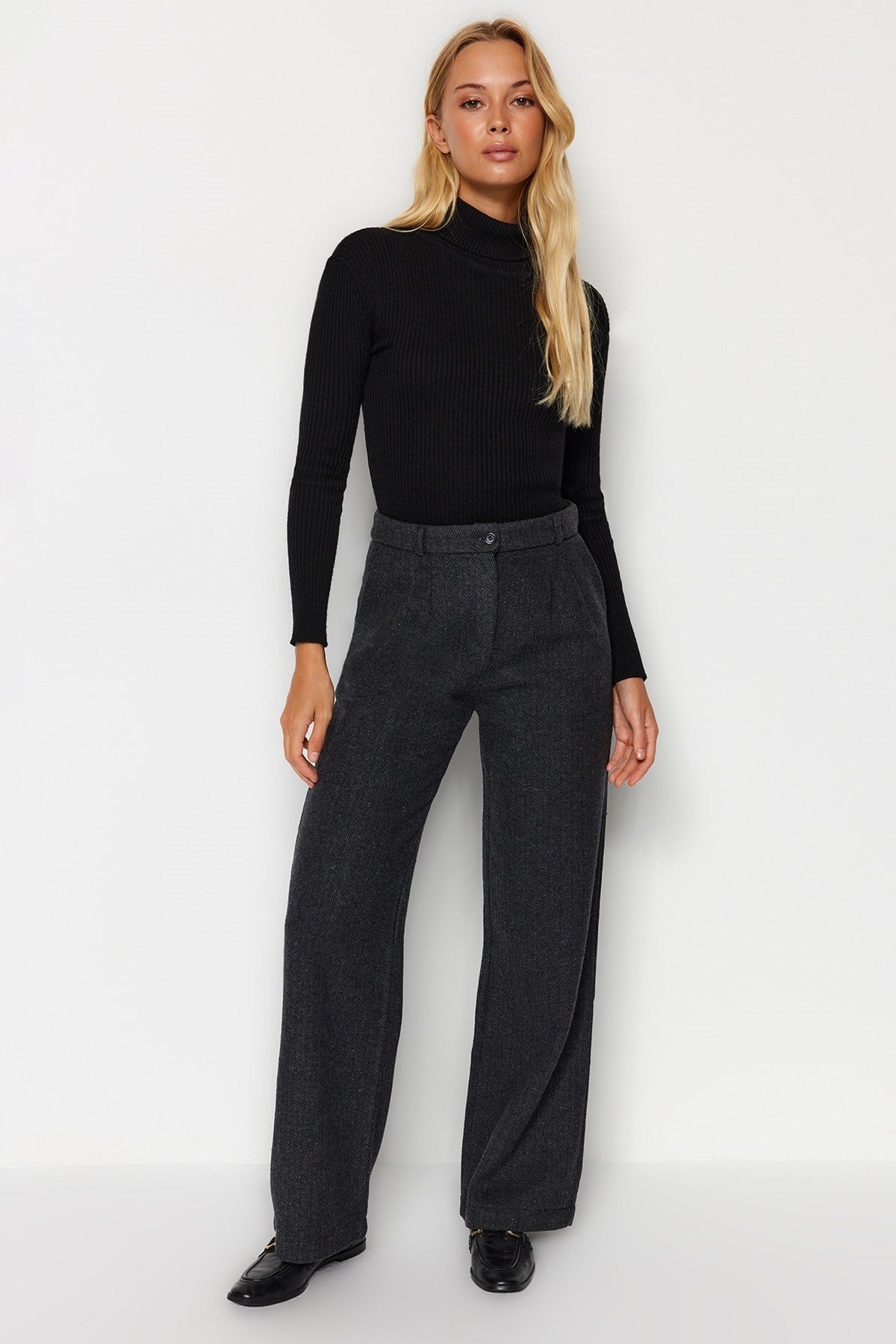 Anthracite Wide Leg/wide Leg Woven Pants Twoaw24pl00200