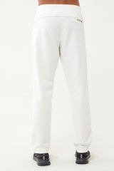 Men's White Organic Cotton Sports Tracksuit Bottoms 0801 Tb23my05s0801-1