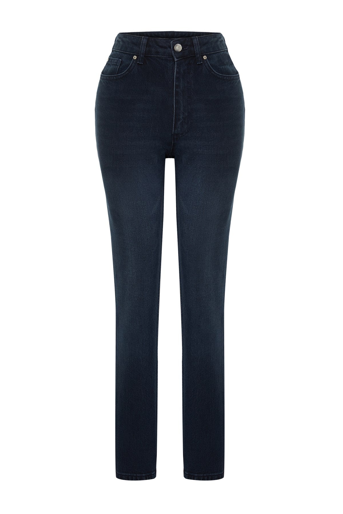 Night Blue High Waist Comfort Straight Jeans Twoaw24je00091