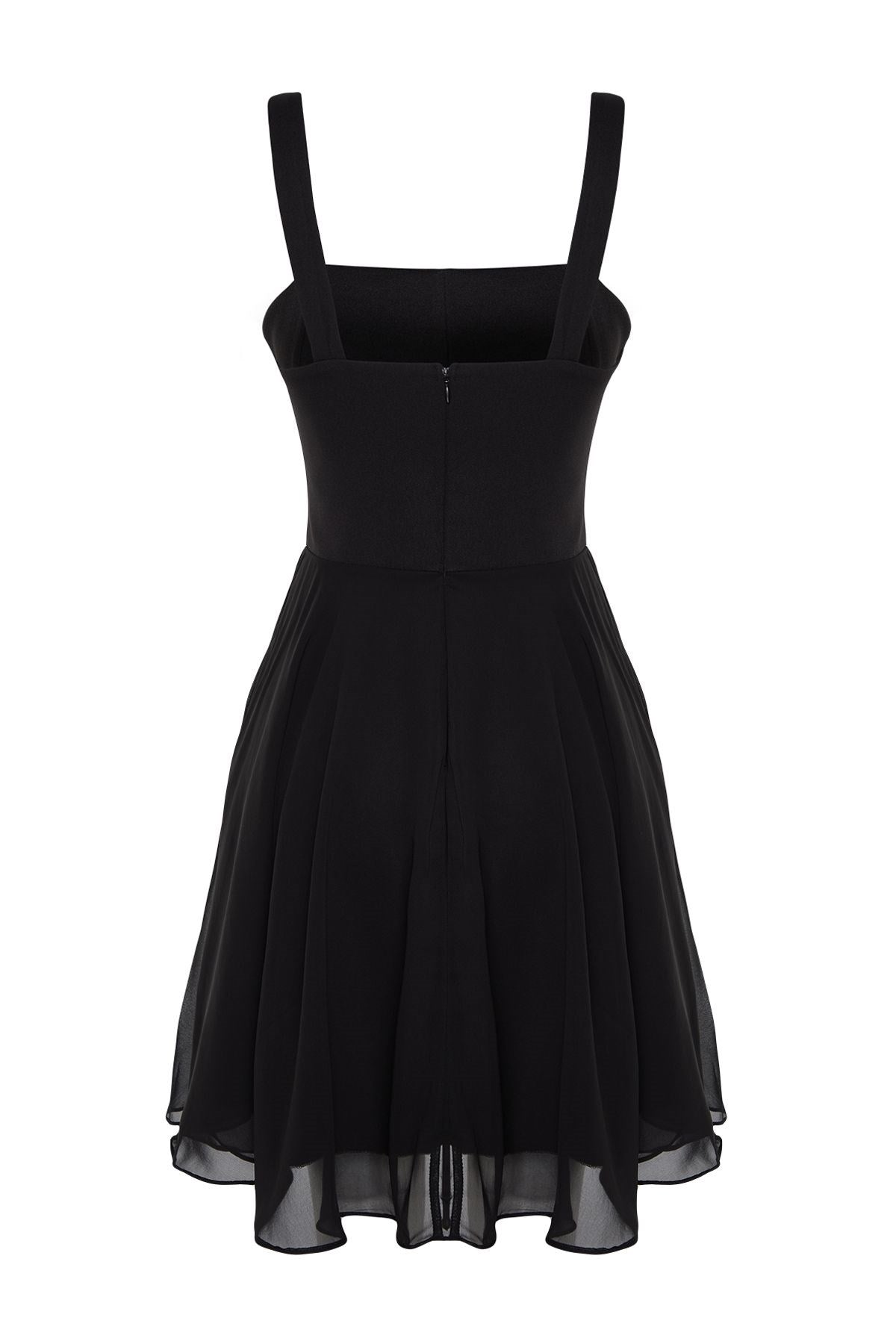 Black Waistband/skater Accessory Dress Tprss24el00005