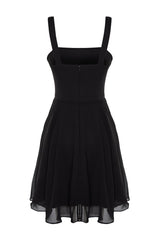 Black Waistband/skater Accessory Dress Tprss24el00005