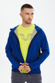 Men's Navy Blue Hooded Training Running Zipper Tracksuit Top Sports Jacket 0727 Tb23ml06s0727-1