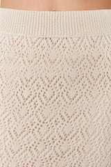 Stone Midi Lined Open/perforated Knitwear Skirt Twoss24et00048