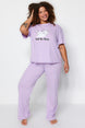 Light Grey Printed Knitted Pajama Set Tbbaw24ai00003