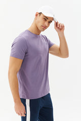 Black Men's Crew Neck 100% Cotton Solid Color Short Sleeve Basic Casual And Sports T-shirt 8766 Tb21