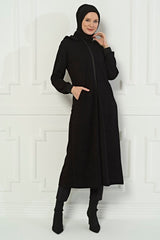 Banu Winter Coat With Zipper Black Abace 3631 T22fr3m3631