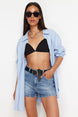 Blue Comfort Denim Shorts & Bermuda Twoss24sr00163