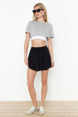 Black Shorts Short Stretch Knitted Shorts & Bermuda Twoss24sr00139