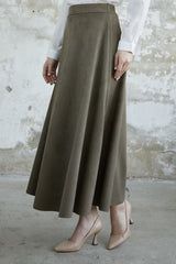 Elisha Suede Skirt - Stone Ms00ant823