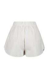 100% Cotton Shorts & Bermuda Shorts With Beige Woven Accessories Tbess23sr00026