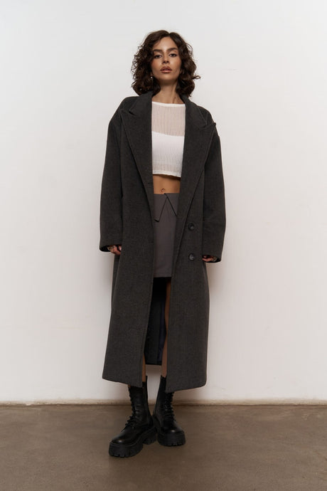 Lowen Anthracite Oversize Coat 2201