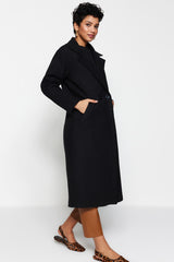 Brown One-button Lined Coat Tctaw23kb00012