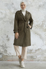 Scuba Suede Trench With Minka Belt - Taba Ms00an0011