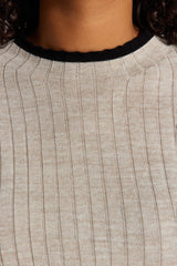 Black Line Detailed Knitwear Sweater Tbbaw24an00029