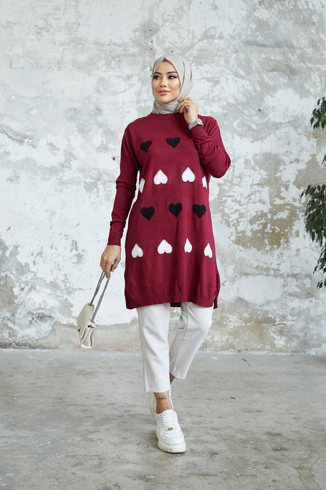 Heart Pattern Knitwear Sweater Mkt100