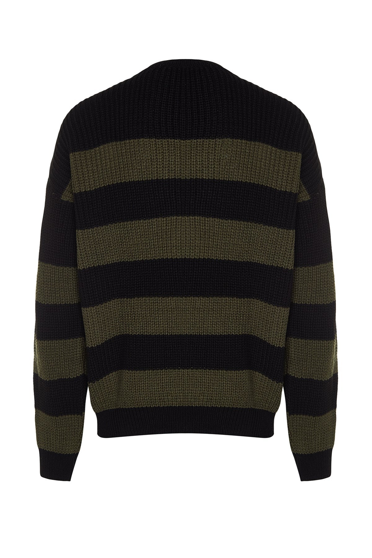 Camel Mens Oversize Fit Wide Pattern Crew Neck Striped Knitwear Sweater Tmnaw23kz00106