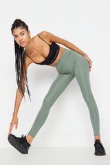 Khaki Push-up Full Length Sports Leggings Twoaw21ta0030