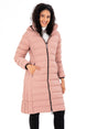 Women's Long Neck Detachable Hooded Padded Inflatable Coat 8664 Gfx8664