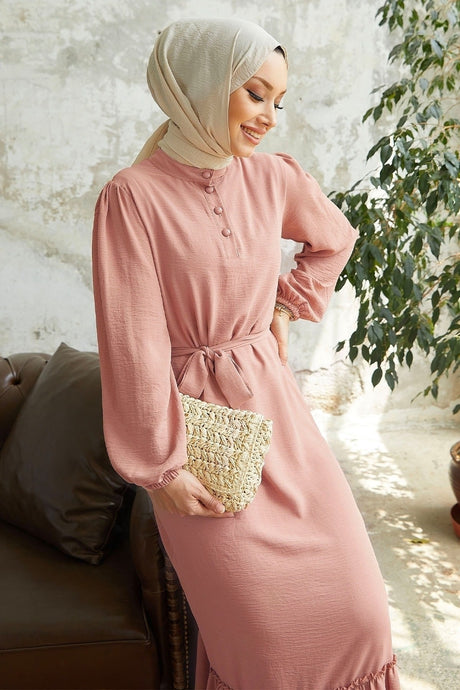 Meyra Button Ayrobin Dress - Black Ms00mc99300