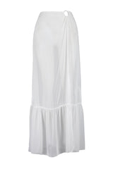 White Maxi Knitted Accessory Skirt Tbess23et00053