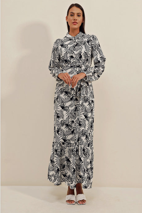 2158 Exotic Pattern Dress - D. Black 2158bgd19