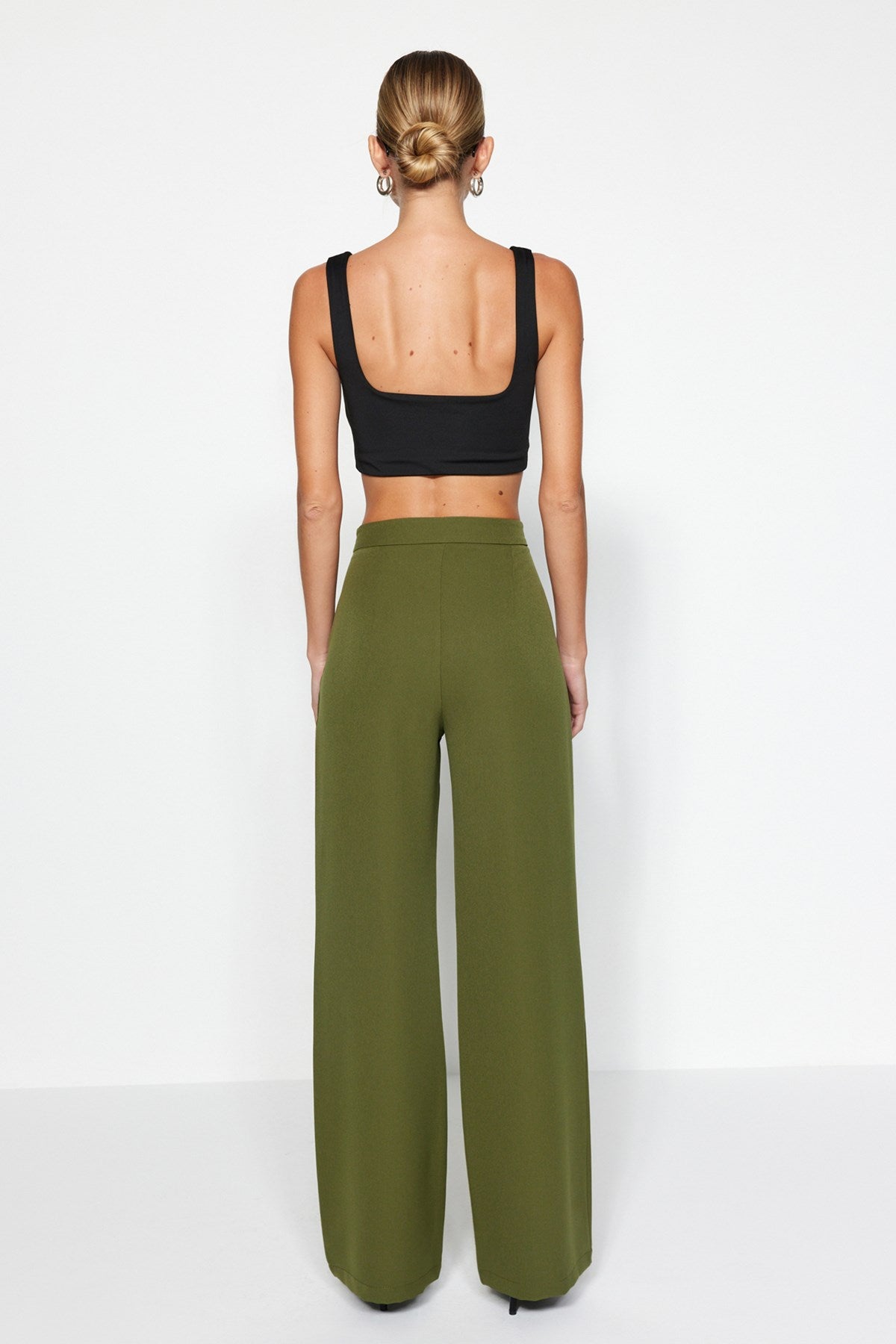 Oil Wide Leg Wide Leg High Waist Woven Pants Twoaw22pl0066