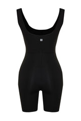 Black Jumper Karyoka Sewing Detailed Knitted Sports Shorts Overalls Thmss24tu00002