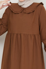 Baby Collar Burkini Dress Brown 2080