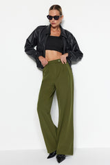 Oil Wide Leg Wide Leg High Waist Woven Pants Twoaw22pl0066