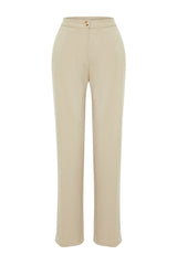 Mink Straight/straight Cut Ribbed Woven Pants Twoss24pl00009