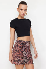 Multicolored Animal Print Mini Skirt Twoss24et00203