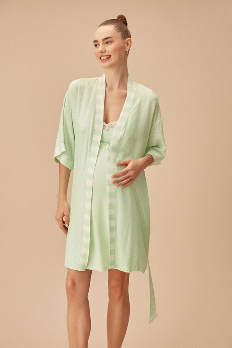 Pointy Pregnant Maternity Bathrobe Sh23535615