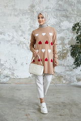 Heart Pattern Knitwear Sweater Mkt100