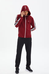 Men's Oil Hooded Pocket Zipper Solid Color Sport&casual Tracksuit Top Tracksuit 0755 Tb23ml01s0755-1