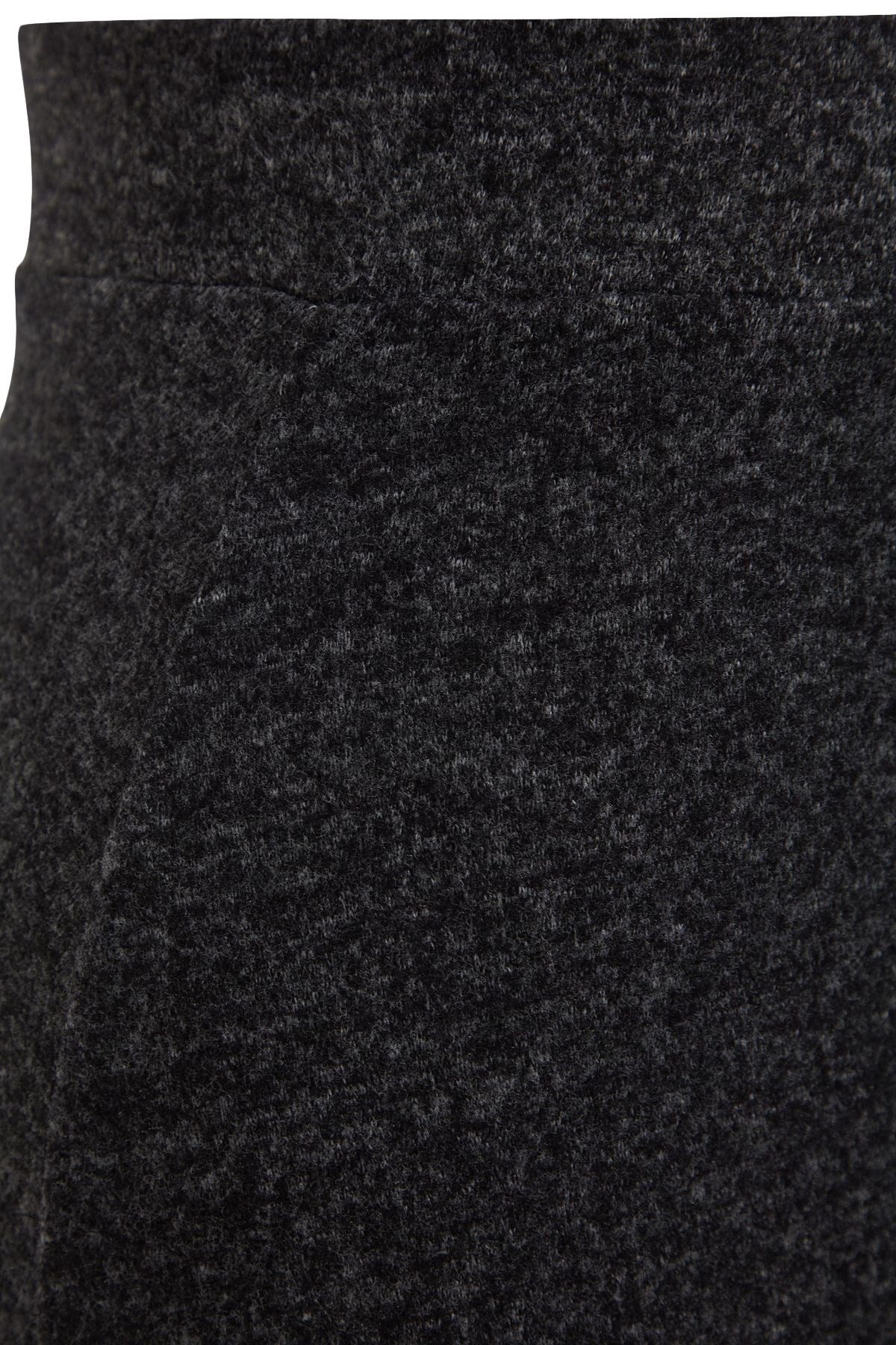 Anthracite High Waist Flared Form Chunky Knit Skirt Twoaw24et00249